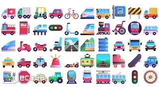 3D Emojis Part 26 - Ground Transport | Fluent Emojis | English Vocabulary