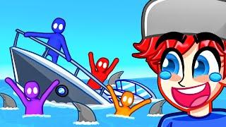 7 FRIENDS on ONE BOAT… (GANG BEASTS)