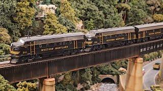 David Hughes Spectacular Western Maryland HO Railroad!