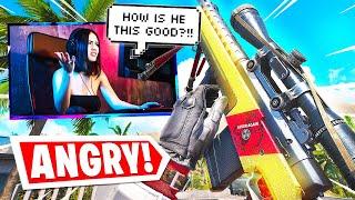 Angry Girl Twitch Streamer RAGES after my sniping.. (Cold War)