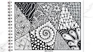 Zentangle Patterns For Beginners | Zentangle Art | Doodle Pattern