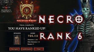 [S3] Necro GAUNTLET 705K Score (Rank 6) | Diablo 4 Necromancer Build Season 3 #skulm