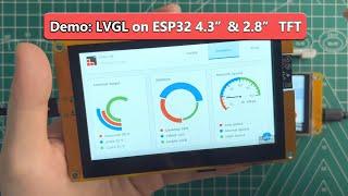 LVGL Demo on ESP32-S3 4.3" TFT & ESP32 2.8" TFT