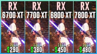 RX 6700 XT vs RX 7700 XT vs RX 6800 XT vs RX 7800 XT - Tested in 25 Games