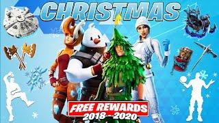 Evolution of all Christmas/Winter Challenges FREE REWARDS! (2018 - 2020) Fortnite