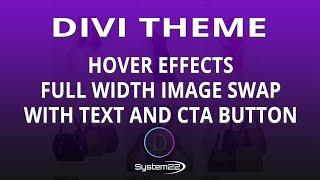 Divi Theme Full Width Image Swap With Text And CTA Button On Hover 