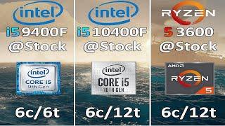 Core i5 10400 vs Ryzen 5 3600 vs Core i5 9400f Benchmarks – 10 Tests