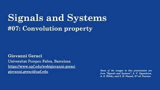 Signals & Systems: #07 Convolution property