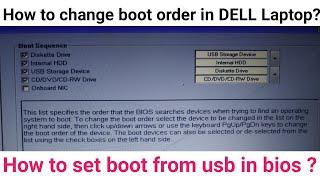 How to Enable USB Boot Option on Dell? | How to set boot from usb in bios?