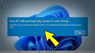 Fix Your PC will automatically restart in one minute in Windows 11 / 10 | pc restarting every minute
