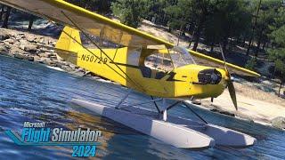 The Best Float Plane in MSFS 2024? - Classic Aircaft Simulations Piper J3 Cub!