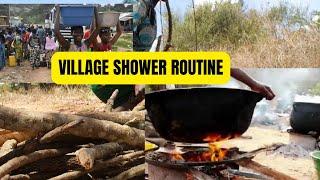 HOW PEOPLE SHOWER IN AN AFRICAN VILLAGE;VILLAGE VLOG 