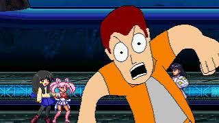 Mugen - Sailor Chibi Moon and Fuko Ibuki vs Mousse and Rick Renalds