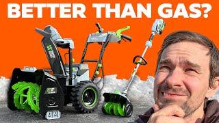 DO I REALLY NEED GAS? 28" Ego 2 Stage Snow Blower with JOYSTICK & Powered Shovel