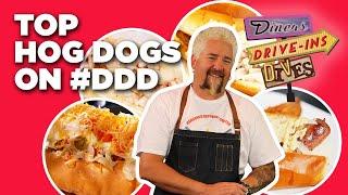 Top 5 Most-INSANE Hot Dogs Guy Fieri Has Tried on Diners, Drive-Ins and Dives | Food Network