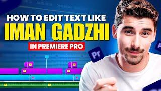 Edit Text Like Iman Gadzhi | Video Editing Breakdown in Premiere Pro 2024 in Hindi
