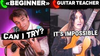 Professional GUITARIST Pretends to be a BEGINNER to Guitar Lessons | PRANK #2