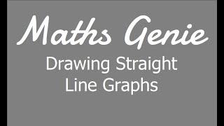 Drawing Straight Line Graphs