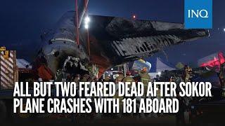 All but two feared dead after South Korea plane crashes with 181 aboard