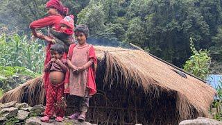 Beautiful Nepali Mountain Village Traditional life of Nepal || Peaceful And Relaxing Village Life .