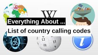 List of country calling codes | Wikipedia