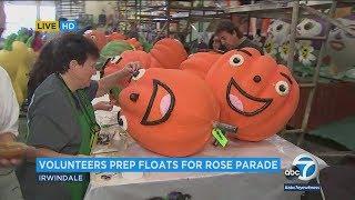 Rose Parade float preparation in full swing in Irwindale I ABC7