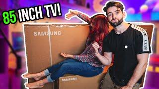 Building a Crazy TV Setup in Our Living Room! *85 Inch TV*