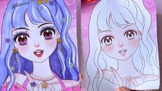 Beautiful Princess Makeup Sticker Book Satisfying Relaxing Video part 8