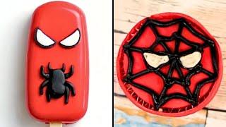 AMAZING SPIDERMAN CAKE POPSICLES | 10 Marvel Theme Desserts | Superhero Theme Cakes Ideas