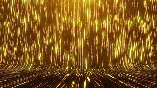 Golden Particle Rain Led Light wall VJ Loop motion background, Video background Loops, Donivisuals