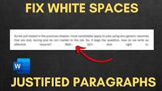 Fix and Remove Extra White Space in Justified Text | MS Word Tutorial