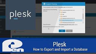 How to Export and Import a Database - Plesk