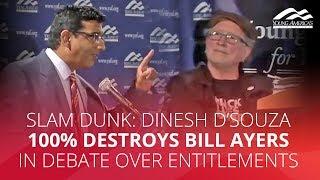 SLAM DUNK: Dinesh D'Souza 100% destroys Bill Ayers in debate over entitlements