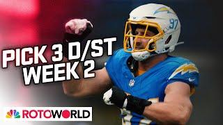 Chargers, Jags, Steelers lead Defense (D/ST) Start Em / Sit Em for Week 2 | Rotoworld | NFL on NBC