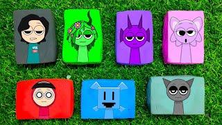 Paper DIYIncredibox SPRUNKI GUESS which sprunki character will come out of the cubes. Pinki x oren