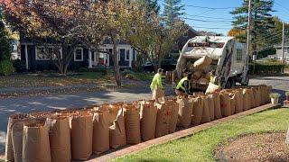 Rental Garbage Truck VS Leaf Bag Lines