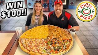 Win $100 & 12 Free Buffets by Eating CiCi’s 28-Inch “Piezilla” Pizza Challenge w/ @KatinaEatsKilos