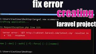 How to fix creating laravel project ERROR | Solve laravel error