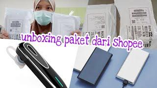 unboxing headset bluetooth dan powerbank ‼️ bagus dan cantik‼️