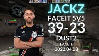 【CSGO POV】JACKZ(39-23) plays FACEIT with m0NESY (DUST2) @ FACEIT 5V5 RANKED 20220408