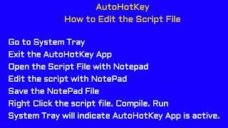 AutoHotKey How to Edit the Script ahk file