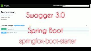 Swagger 3 spring-boot example | springfox-boot-starter implementation