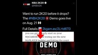 NBA 2K20 NEW MYPLAYER BUILDER AND DEMO RELEASE DATE