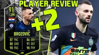 UPGRADED BEAST!  91 SHOWDOWN BROZOVIC PLAYER REVIEW! FIFA 22 ULTIMATE TEAM