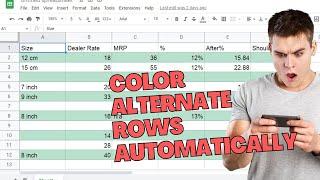 How to Color Alternate Rows in Google Sheets