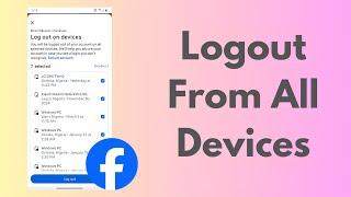 How To Logout Facebook From All Devices