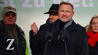 Lindner beim Bauernprotest: "Alle müssen einen Beitrag leisten"