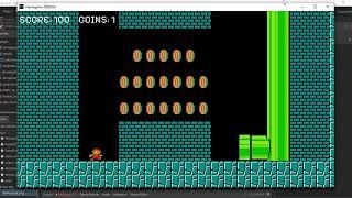 Mario Bros underground made with CyberPotato tutorial in Godot