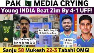 Pak Media Crying Ind Beat Zim & Ind Won T20 Series 4-1 | Ind Vs Zim 5th T20 Match 2024 | Sanju 58 |