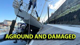 #145 Disaster in the Marina : We're AGROUND AND DAMAGED